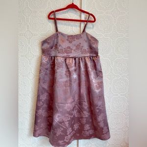 Girls Satin Floral Dress